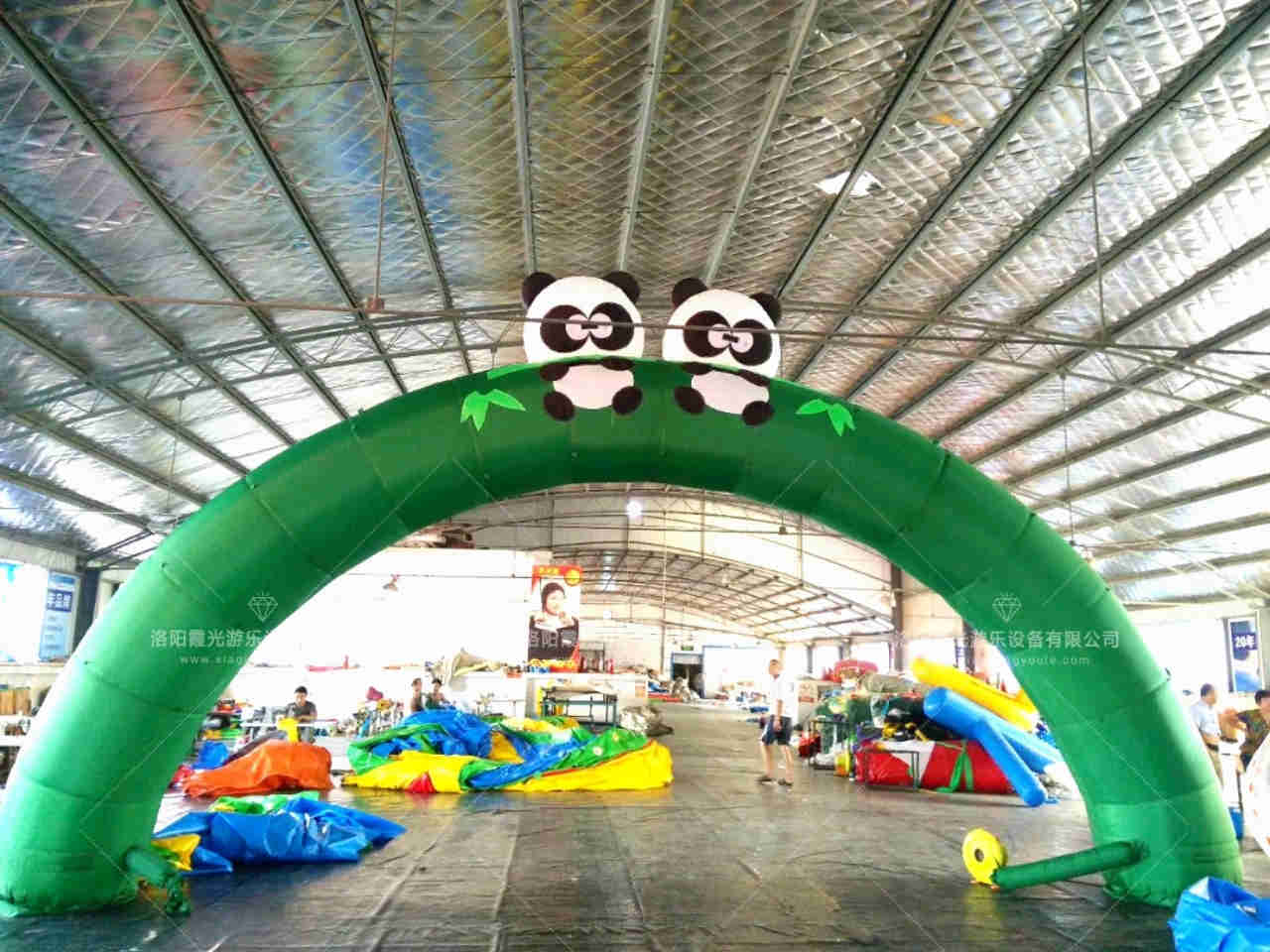 武宁熊猫喷绘拱门